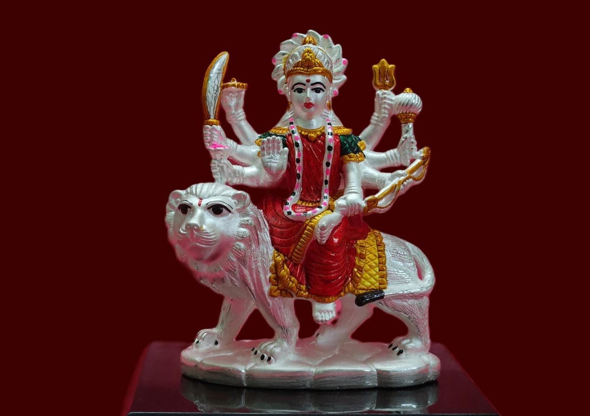 Durga Ji silver idols
