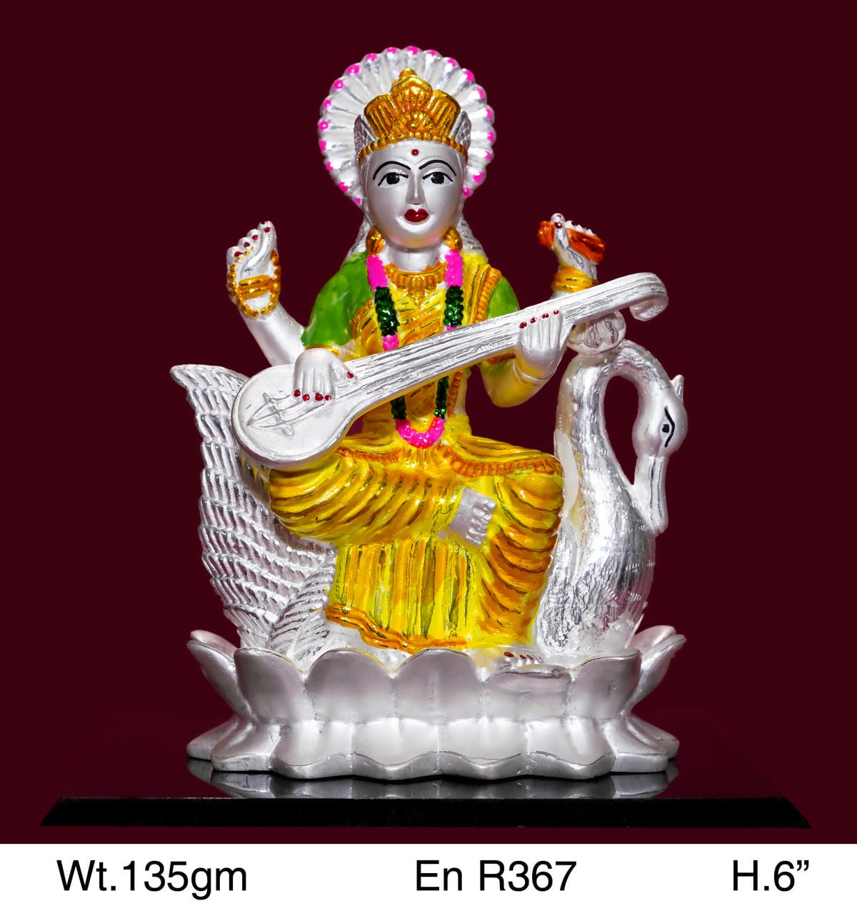 Gurunanak Ji & Saraswati Ji — Enamel